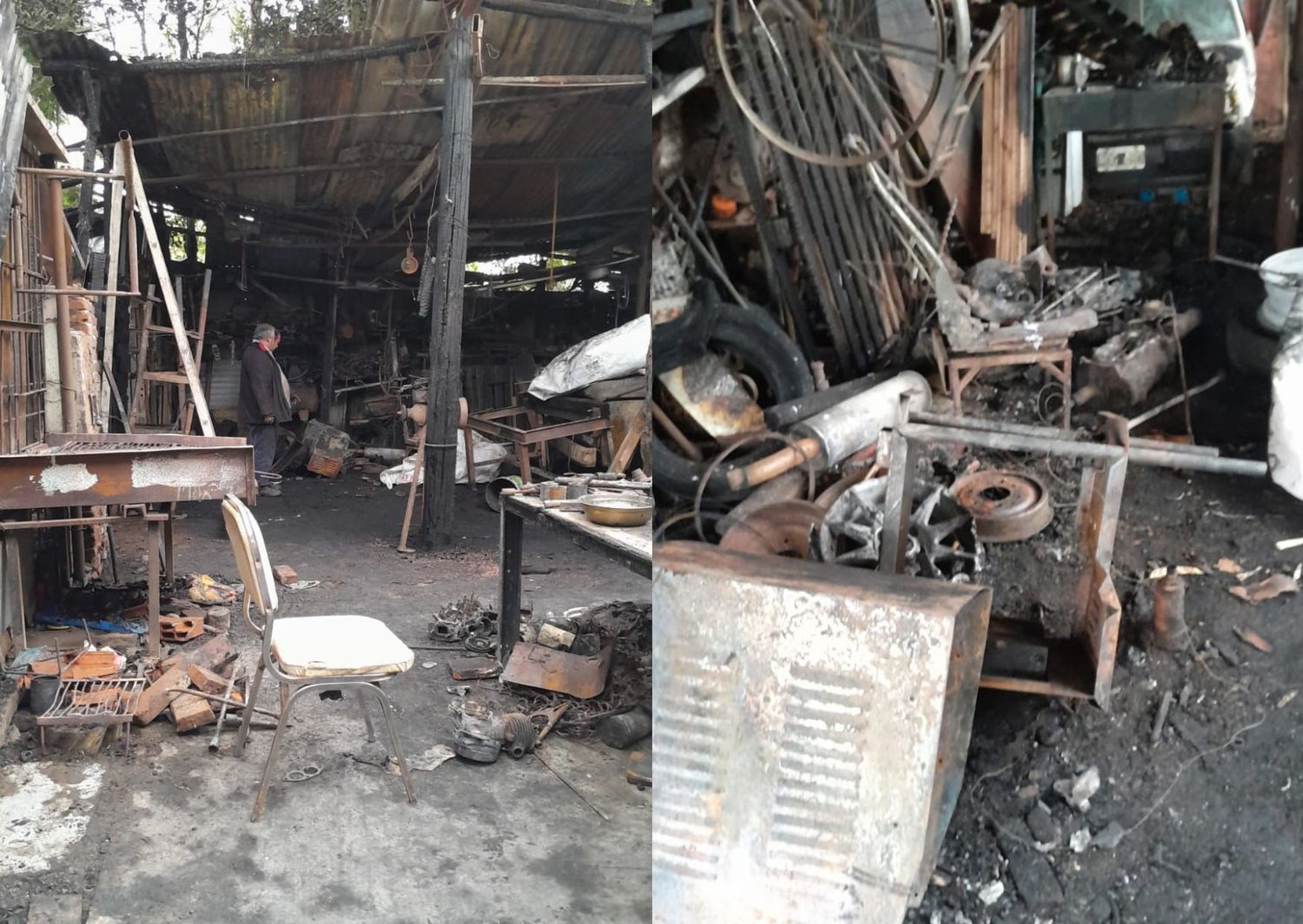 De esta manera quedó el lugar tras el incendio.