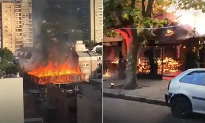 Ardió una obra en construcción y un bar en pleno centro de Lomas de Zamora