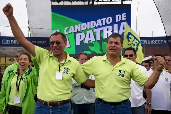 El ex presidente de Ecuador, Rafael Correa y el ex vicepresidente Jorge Glas
