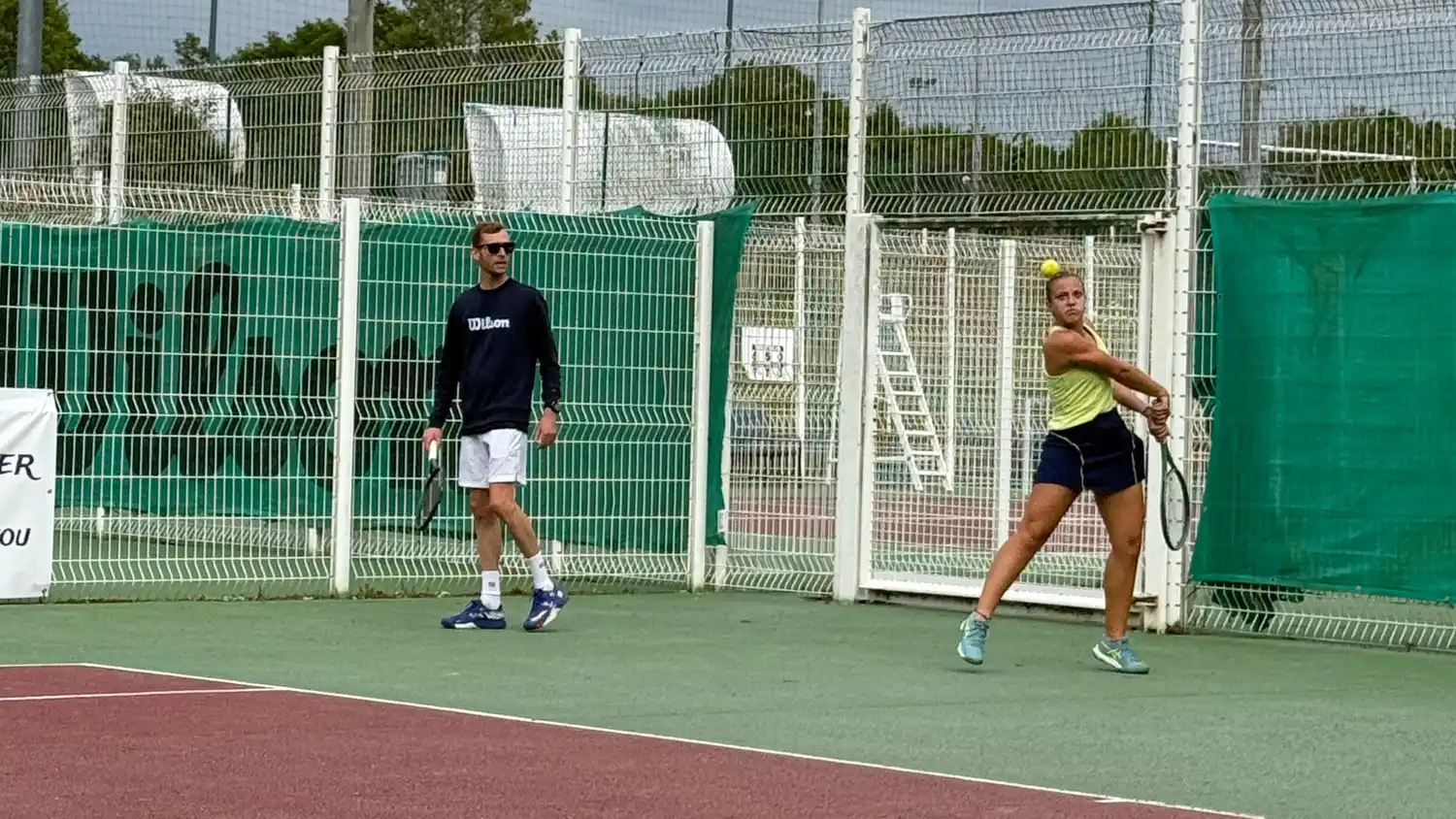 Josefína López Harispe en uno de sus entrenamientos en Nantes
