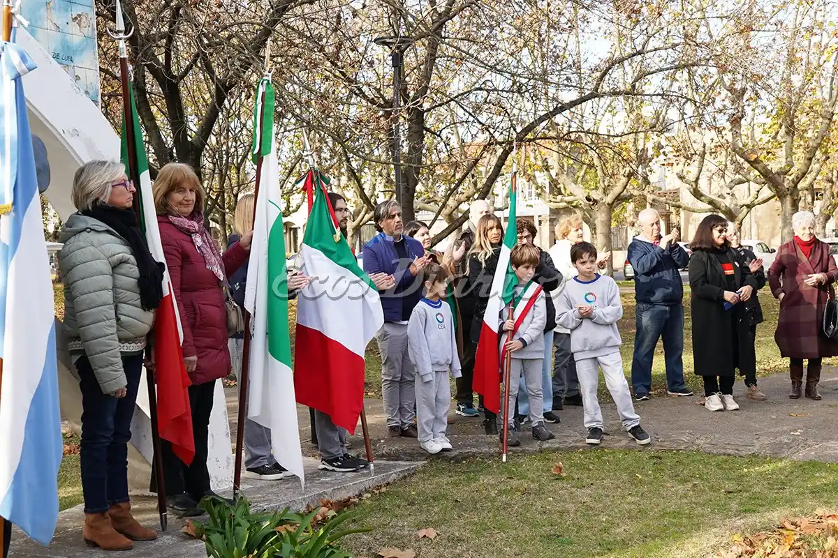 Acto. Se conmemoró el Día del Inmigrante Italiano en la Plaza Dardo Rocha