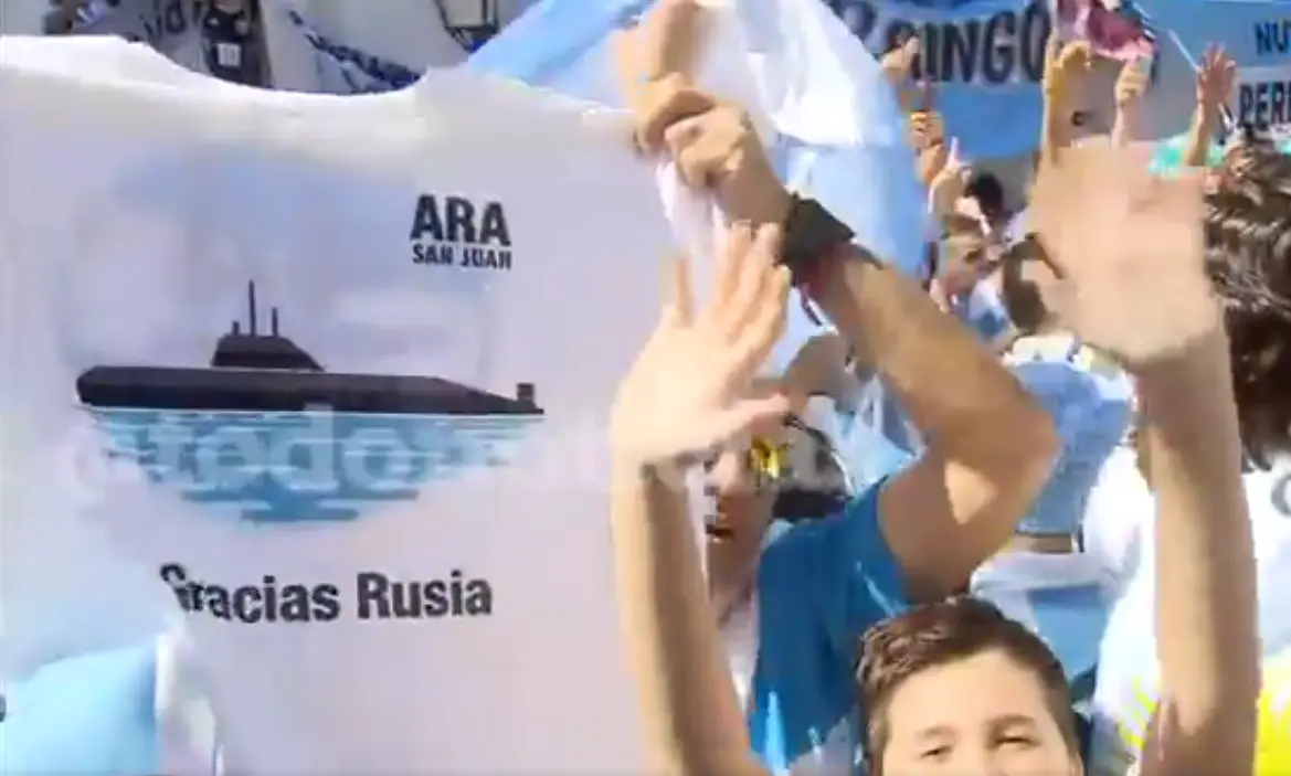 Rusia 2018: Un hincha agradeció al país anfitrión por ayudar en la búsqueda del ARA San Juan
