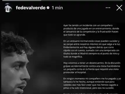 El posteo de Valverde