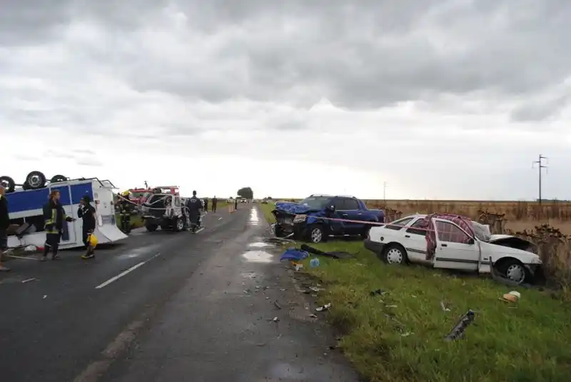 Trágico accidente en Ruta 74 dejó un muerto y varios heridos