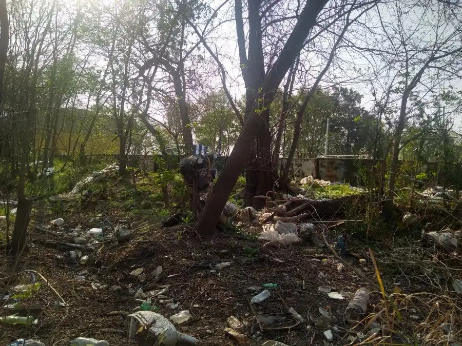 Así está la zona detrás del Club de Pescadores, más precisamente el lugar más cercano al río Gualeguaychú.