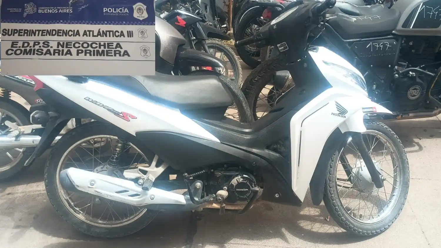 La moto secuestrada