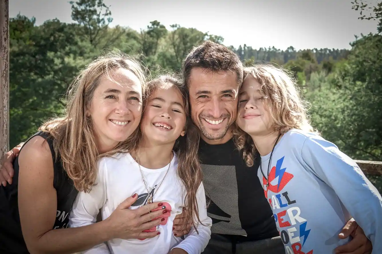 Junto a Rosita, Malena y Fermín disfrutando de un momento en familia.