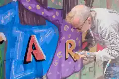 Con una pintura colectiva invitaron al próximo Encuentro Provincial de Muralismo