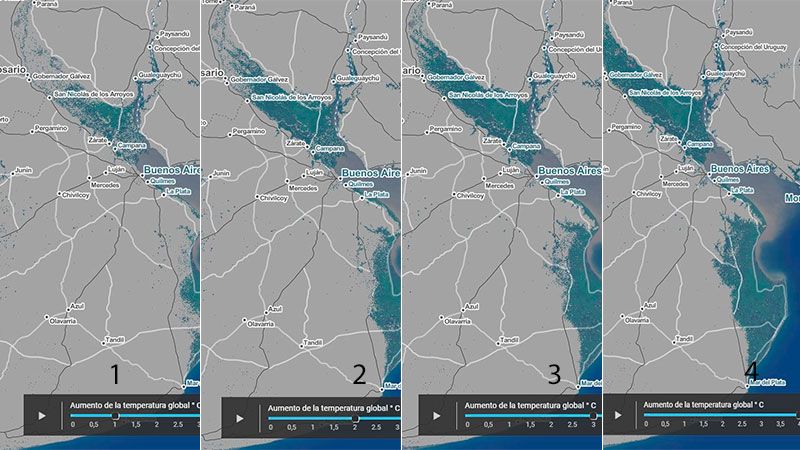 Un estudio advierte que parte de Entre Ríos quedaría bajo agua en menos de 80 años
