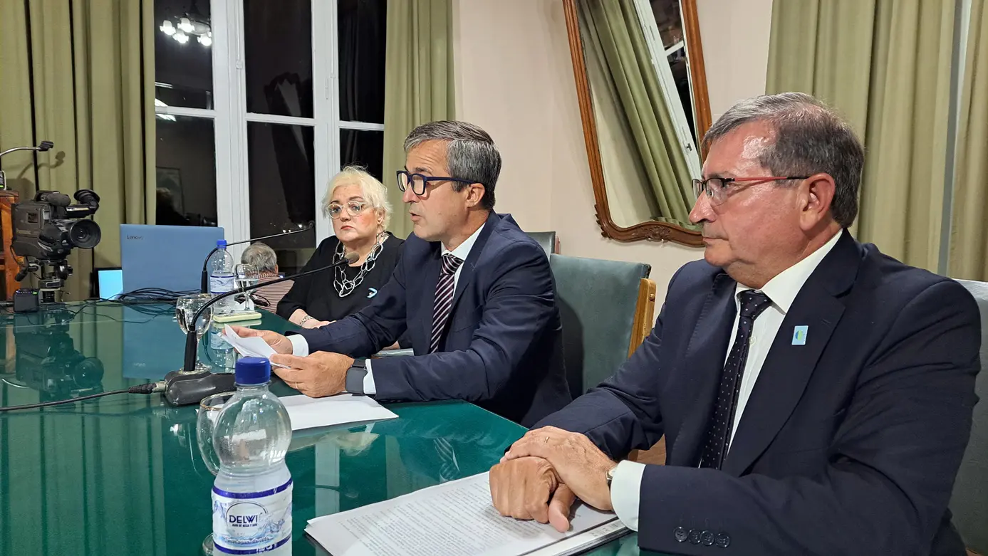 El intendente, Pablo Barrena, durante su discurso