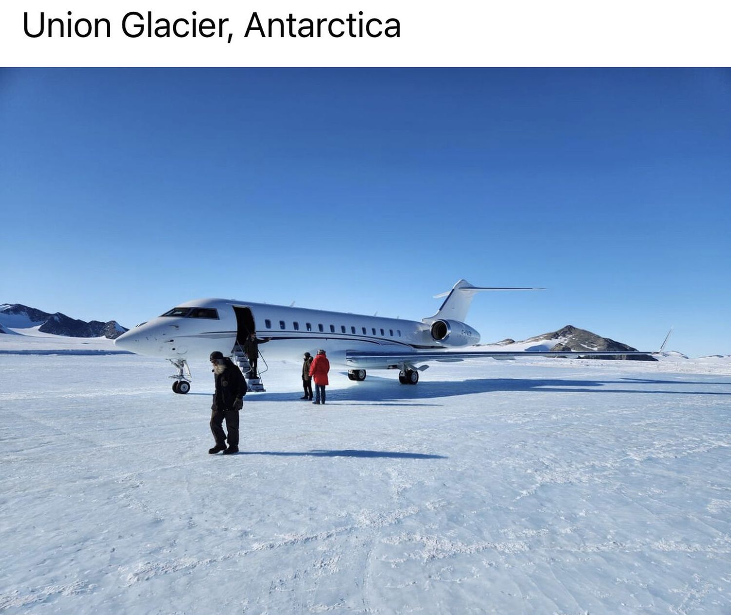 Antartic Logistics operó un vuelo a la Antártida en un Bombardier Global 7500