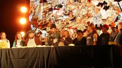 Los protagonistas de la Fiesta del Queso Tandilero.