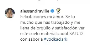 La pareja de Daniel Sarcos dio constancia del esfuerzo del zuliano. 