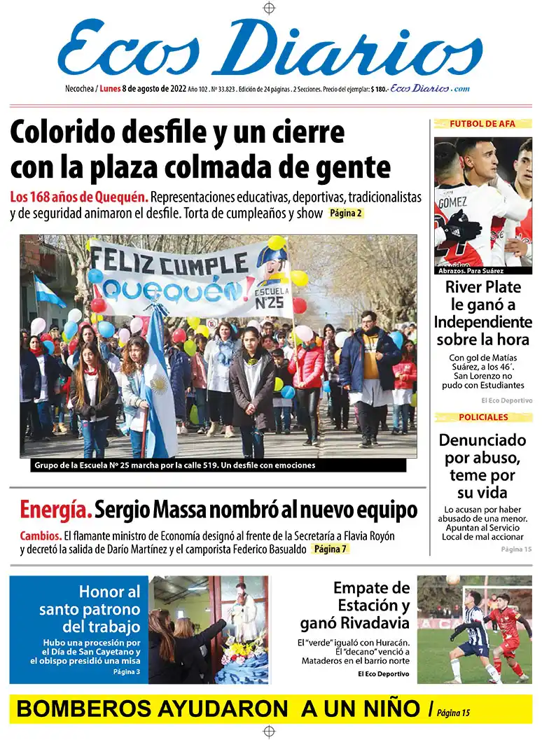 Tapa del 8 de agosto de 2022