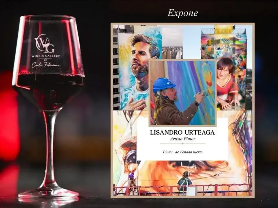 Cata de vinos acompañada por una exposición artística.