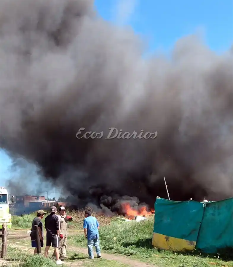 Incendio en Quequén
