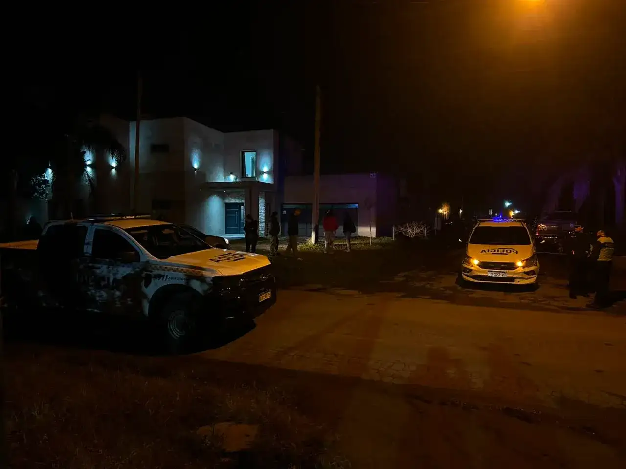 Policía en el accidente de Rómulo Naón al 2600