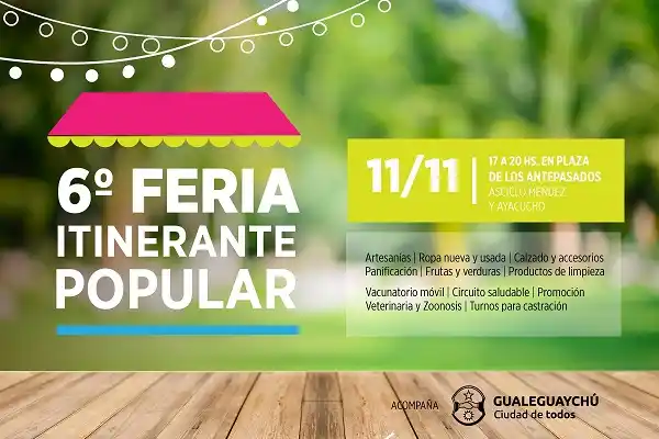 Mañana se realizará la sexta Feria Itinerante, esta vez será en la Plaza de los Antepasados 