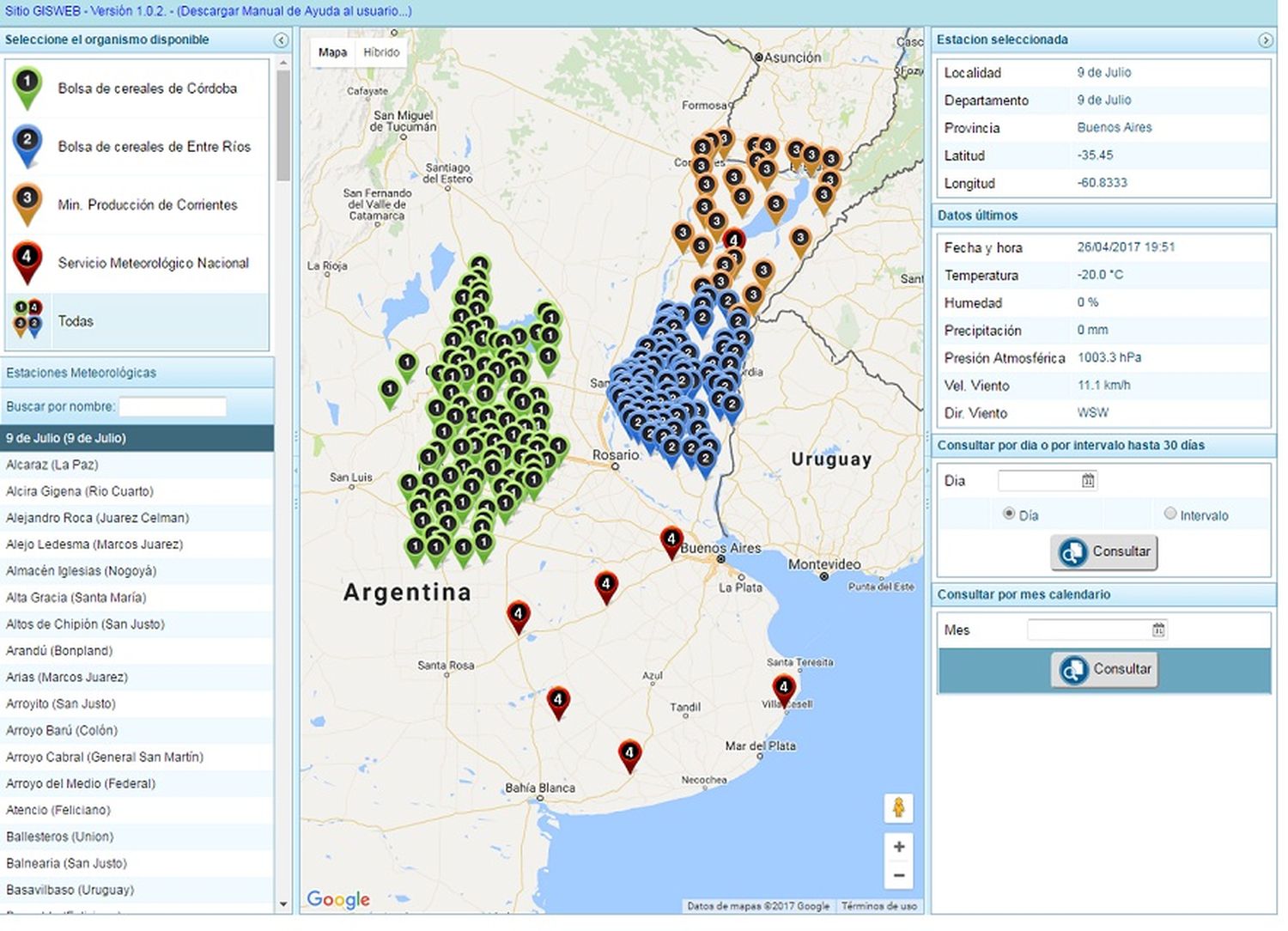 Presentaron el Sistema de Integración y Validación de Información Meteorológica