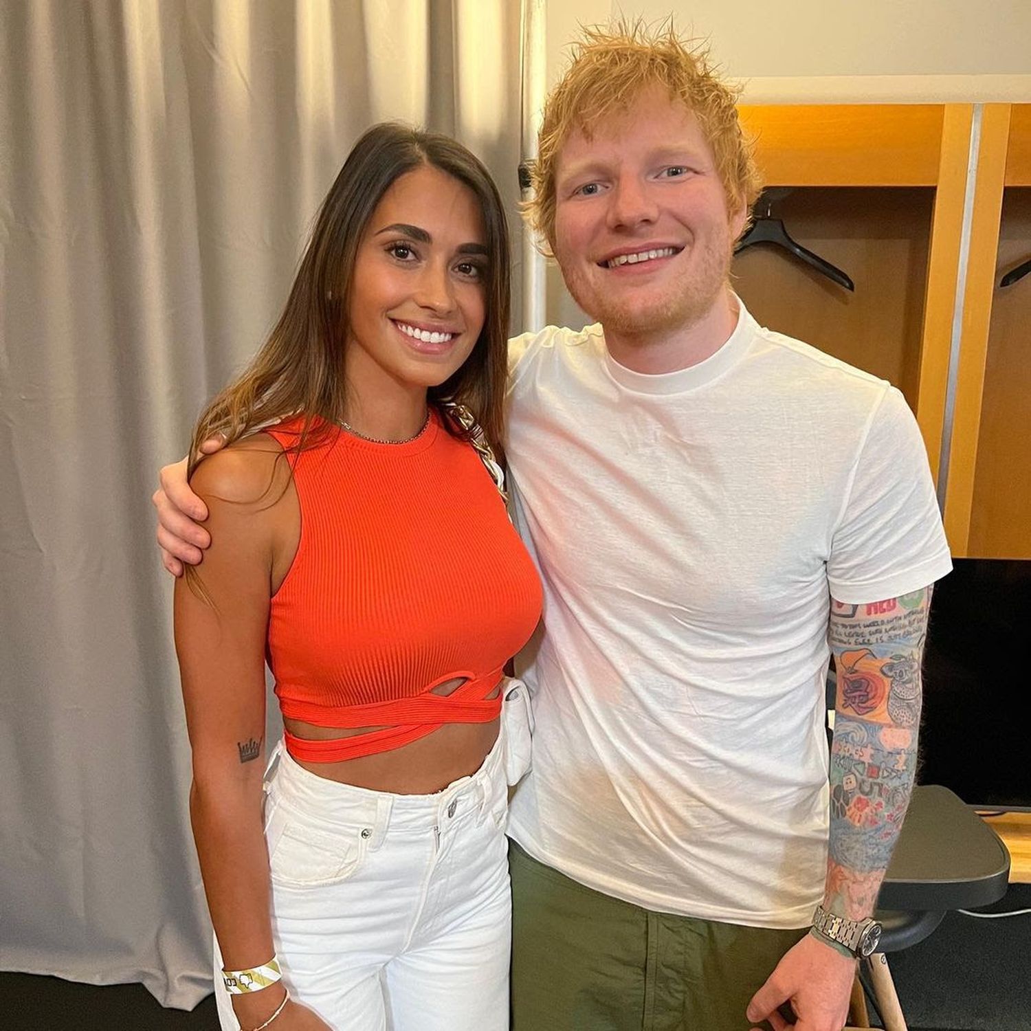 Ed Sheeran le cumplió el sueño a Antonela Roccuzzo