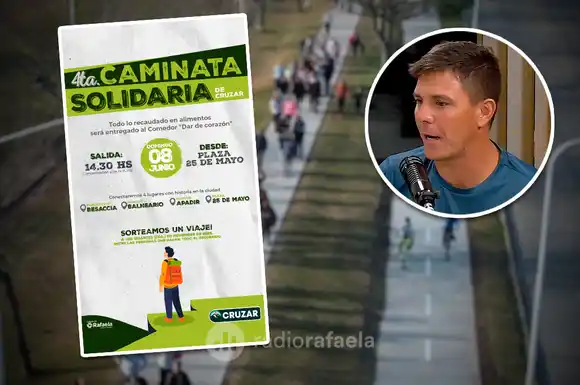 Este domingo se realizará la 4ta Caminata Solidaria de Cruzar: un recorrido por cuatro puntos históricos de Rafaela