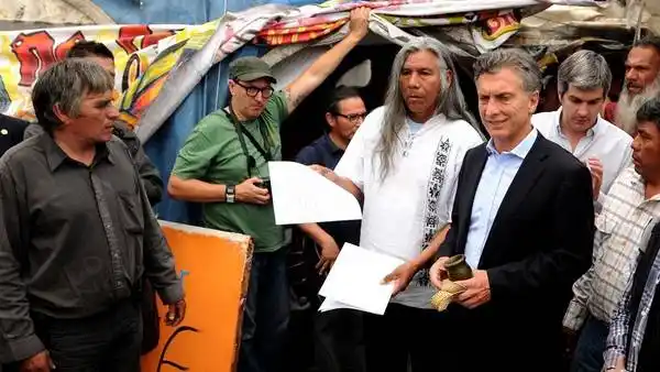 Macri recibe al líder Qom Félix Díaz