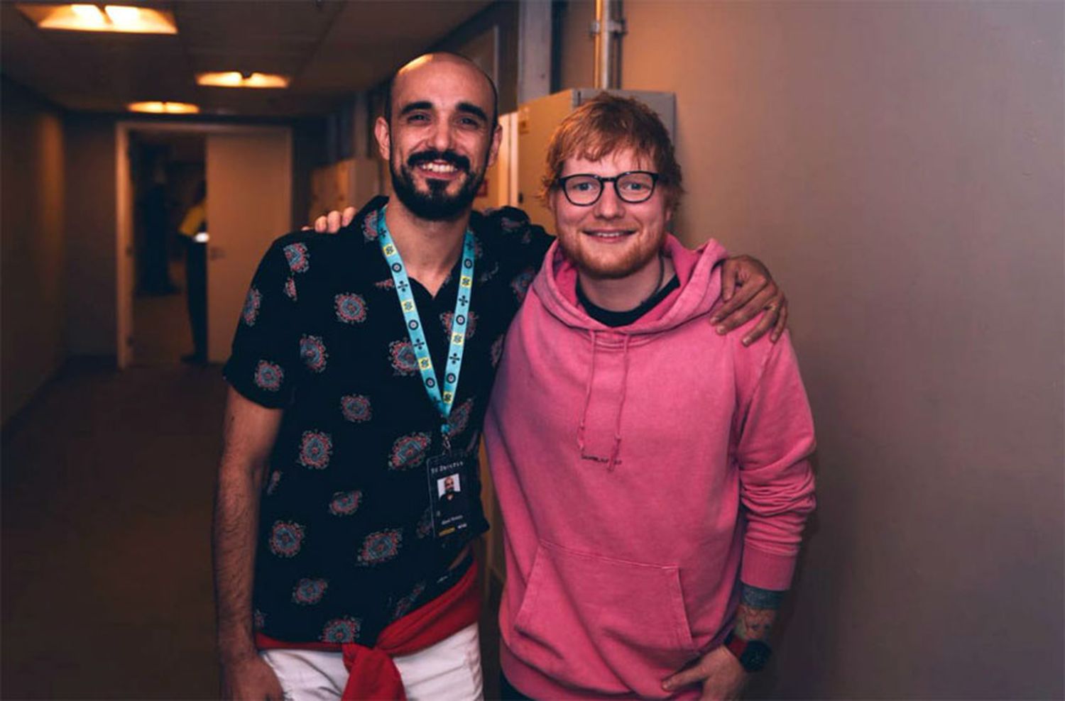 Abel Pintos fue a ver a Ed Sheeran y publicó la foto del momento con una emotiva dedicatoria