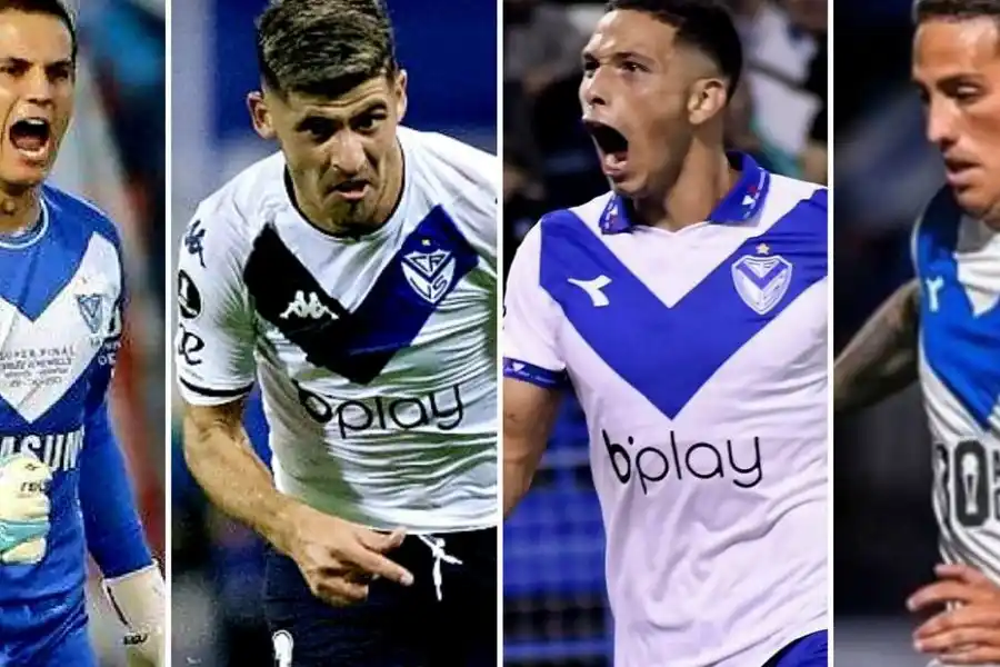 Sebastián Sosa, Braian Cufré, Abiel Osorio y José Ignacio Florentín, los cuatro jugadores de Vélez denunciados por abuso.
