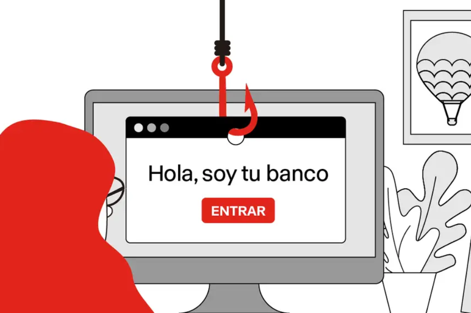 Se trataba de una trampa en la que ladrones había suplantado la identidad del banco.