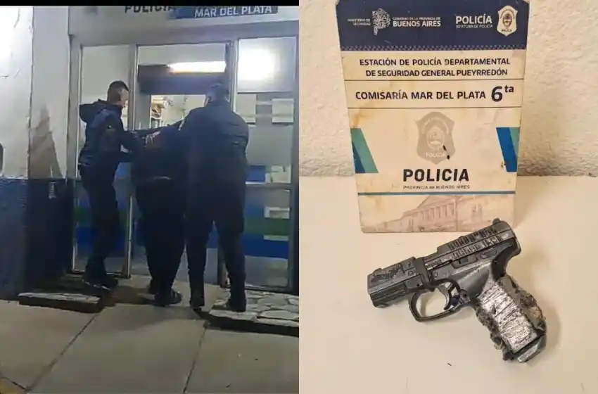 Amenazó a la policía con una réplica de arma