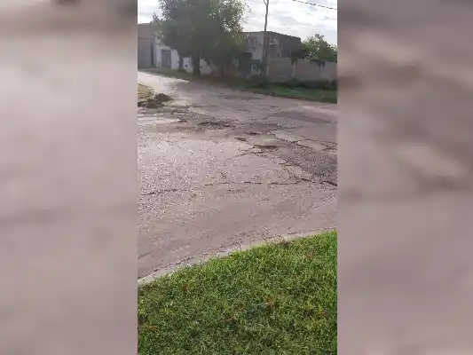 Así está el cruce Litoral e Hipólito Yrigoyen