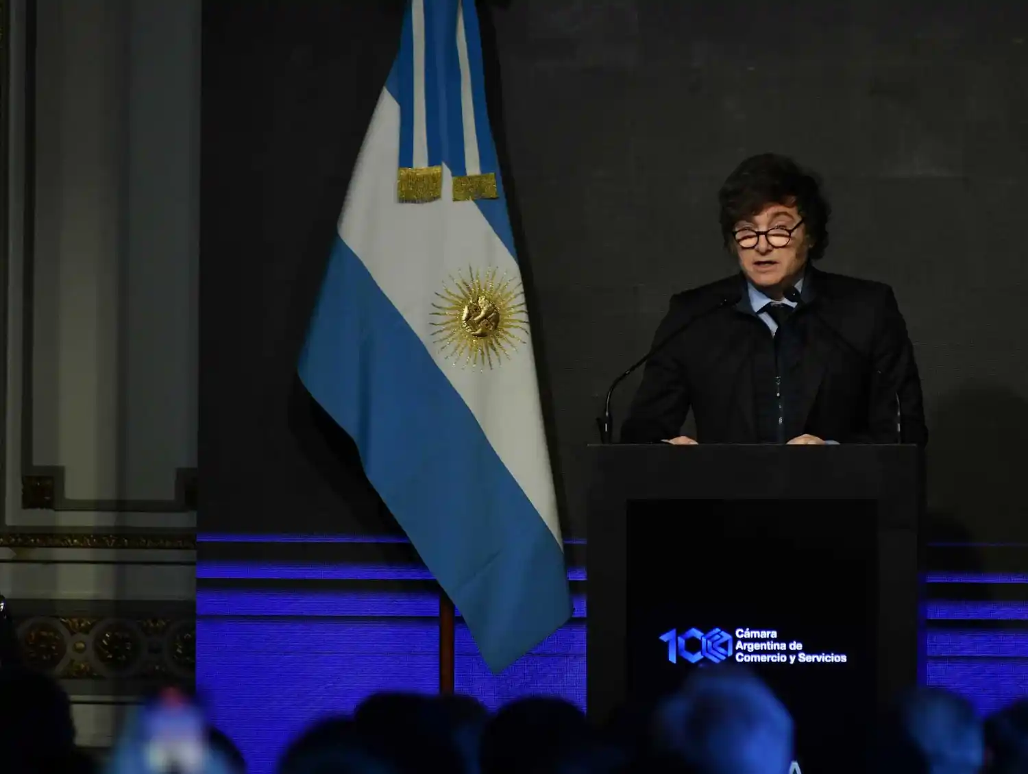 Javier Milei expuso ante los empresarios.