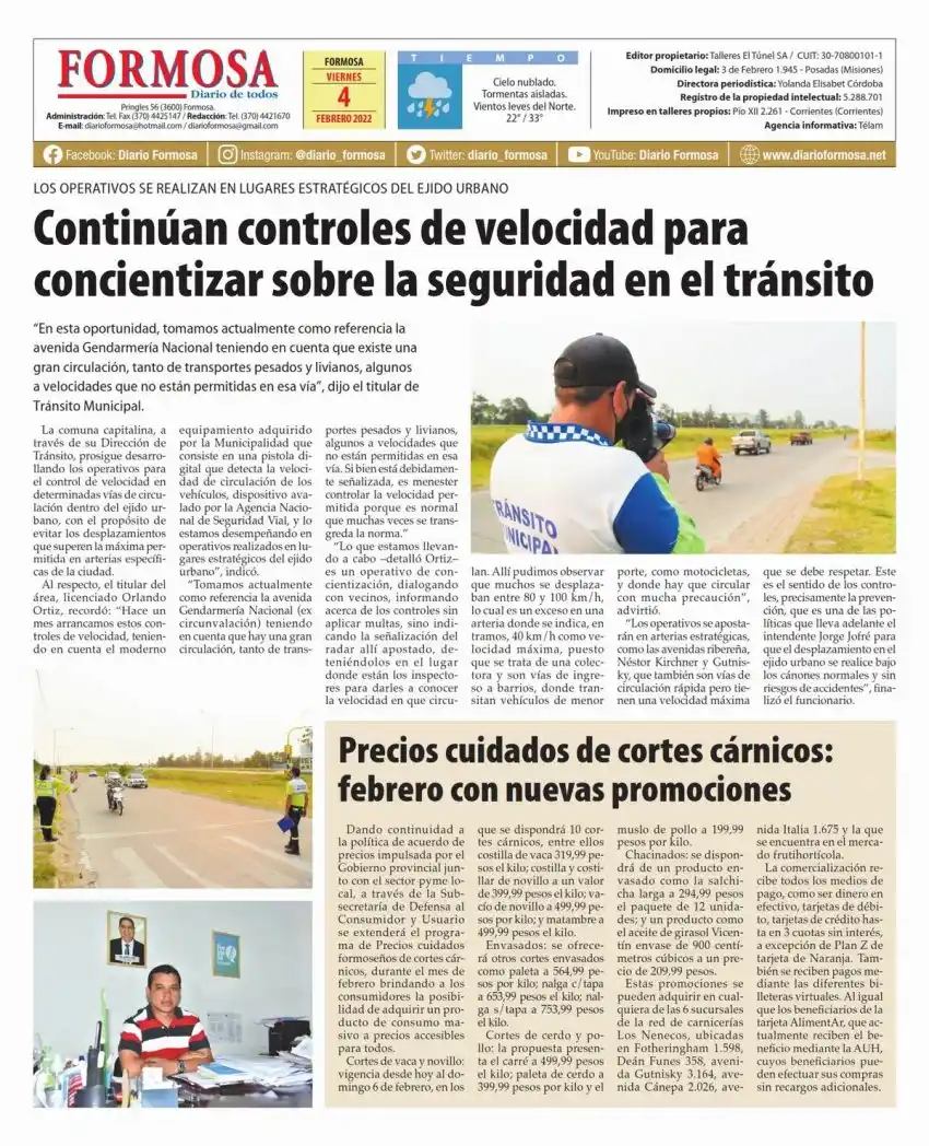 Tapa y Contratapa 4 de febrero de 2022