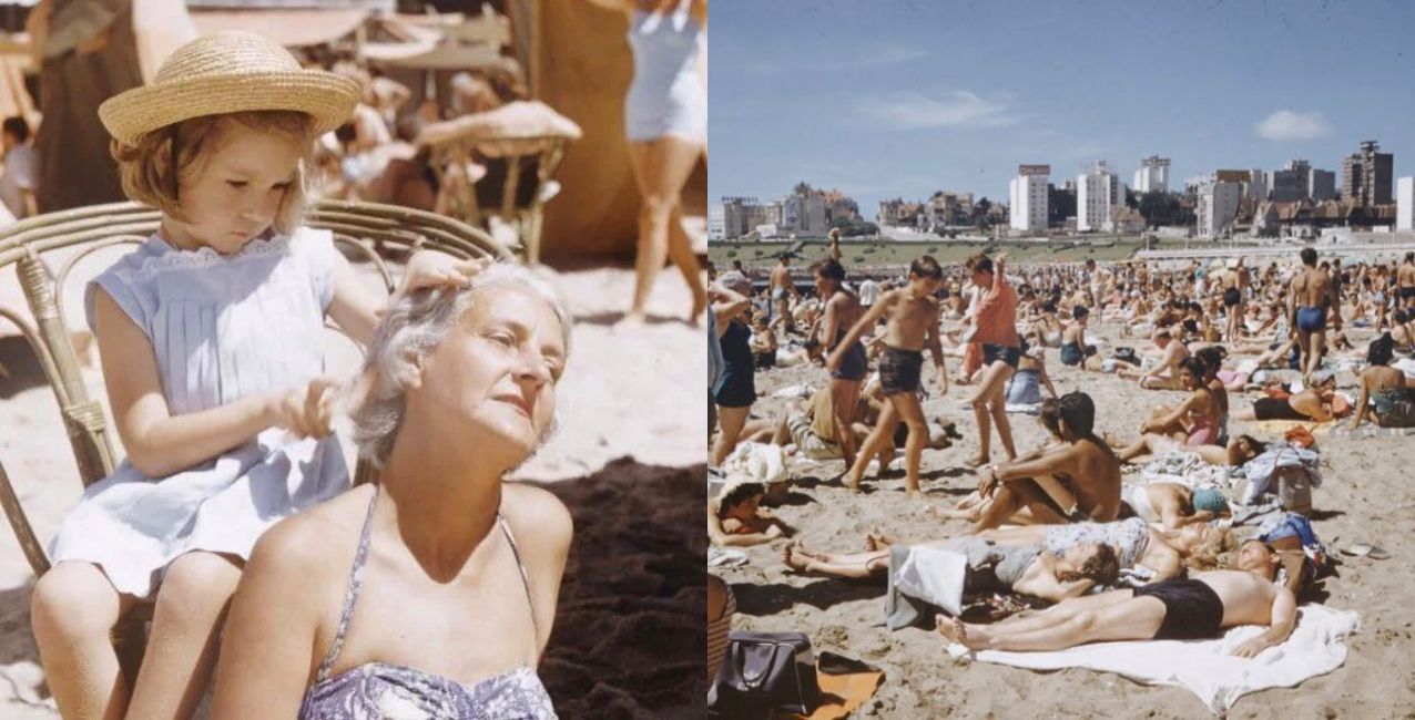 Cómo veraneaban los argentinos hace seis décadas: las fotos inéditas del verano de 1958 en Mar del Plata
