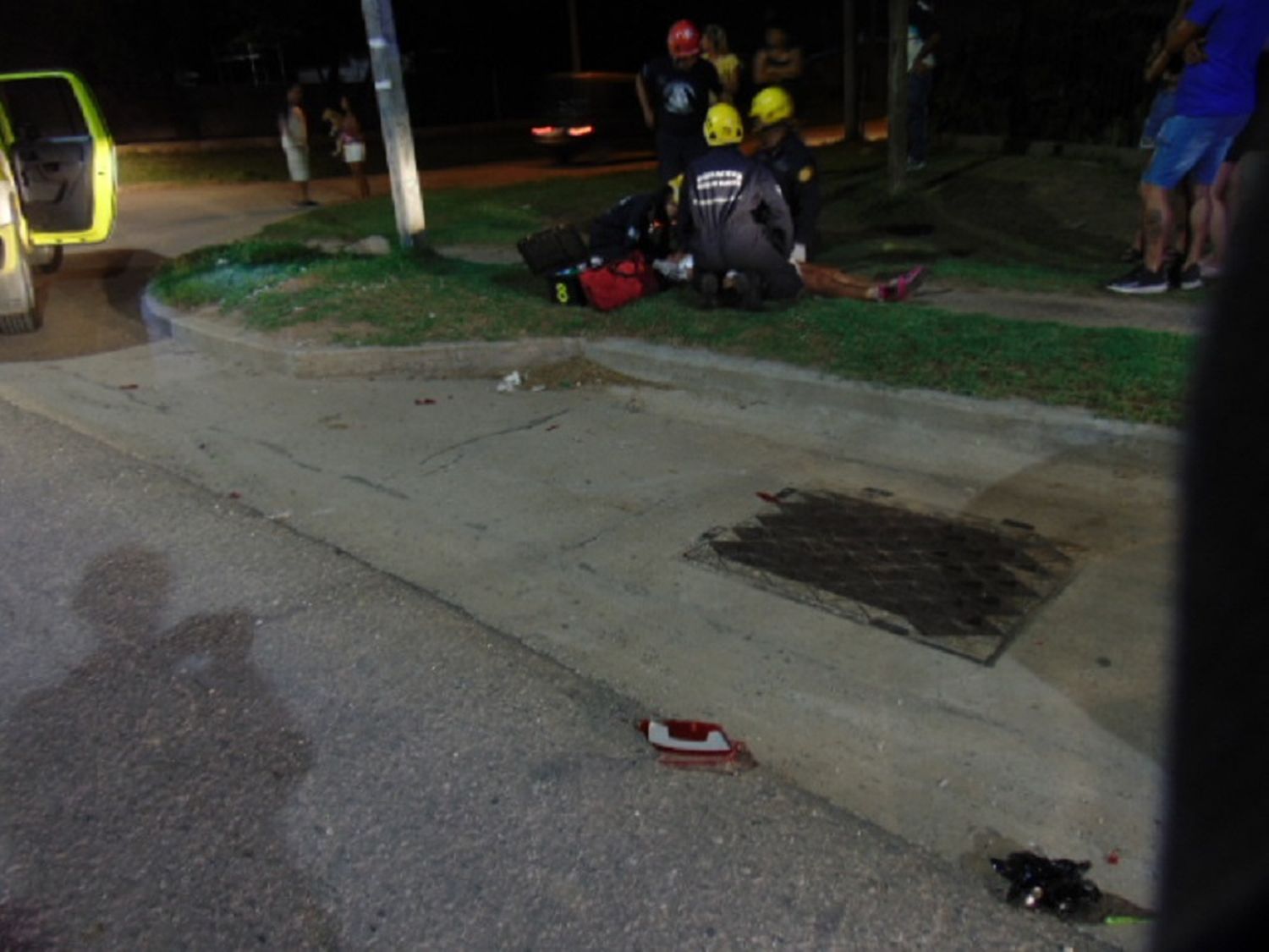 Motociclista lesionada y con una crisis de nervios