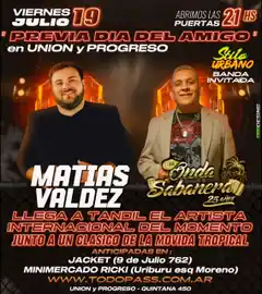 Noche de cumbia con Matías Valdéz y Onda Sabanera en Unión y Progreso