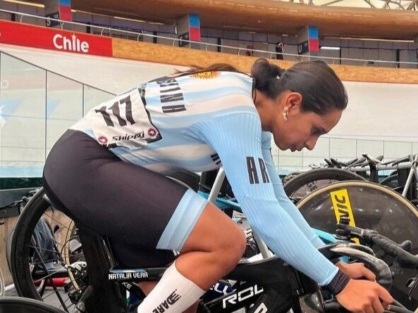 Nati Vera terminó quinta en la especialidad Keirin.Foto: Todo a Pulmón