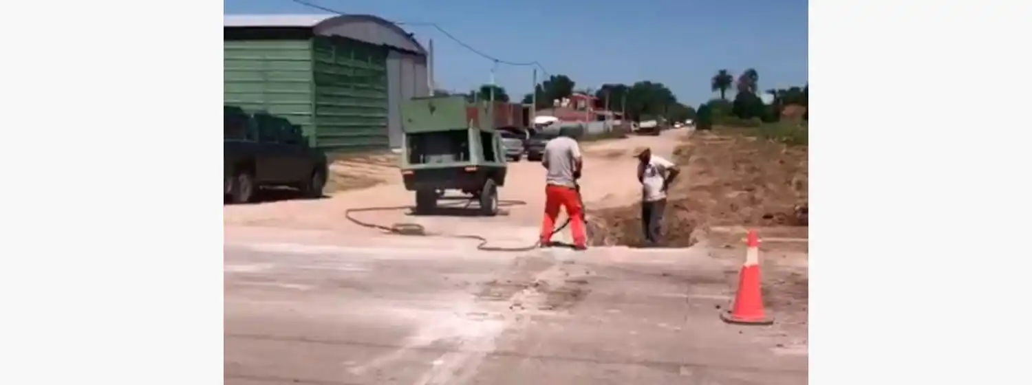 Comenzó obra de desagüe sobre la Circunvalación en Balcarce