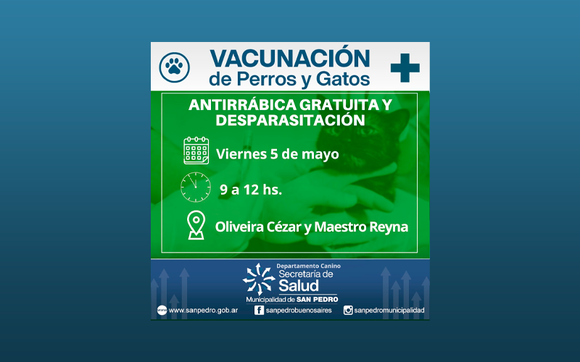 Campaña de Vacunación para caninos y felinos
