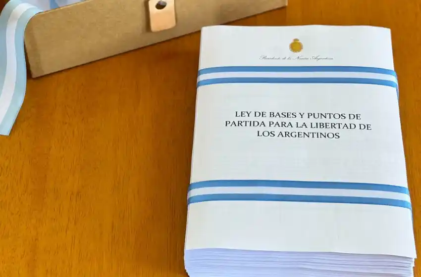 Ley Bases: con optimismo por su aprobación, el Gobierno envía el borrador definitivo