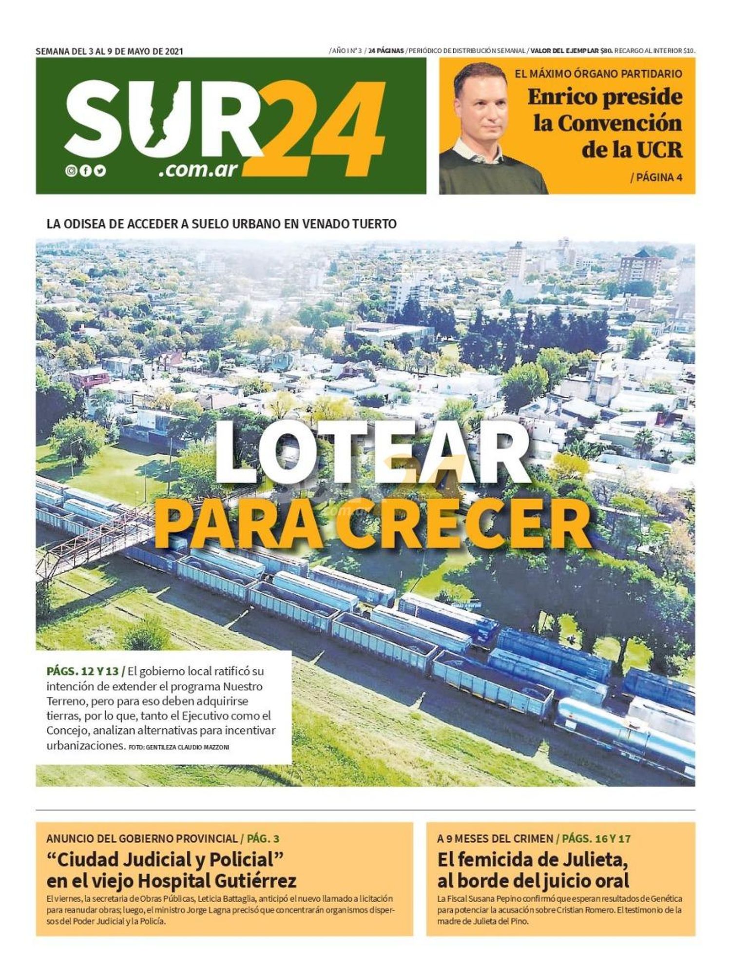 Sur24, todos los lunes, en todo el departamento General López