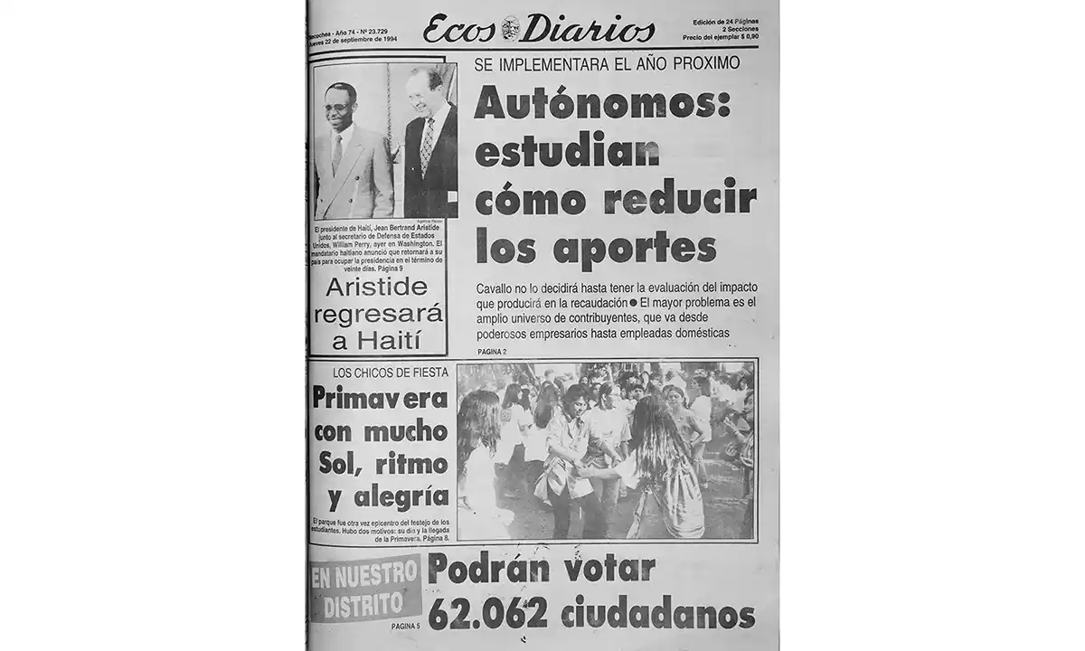 Jueves 22 de septiembre de 1994