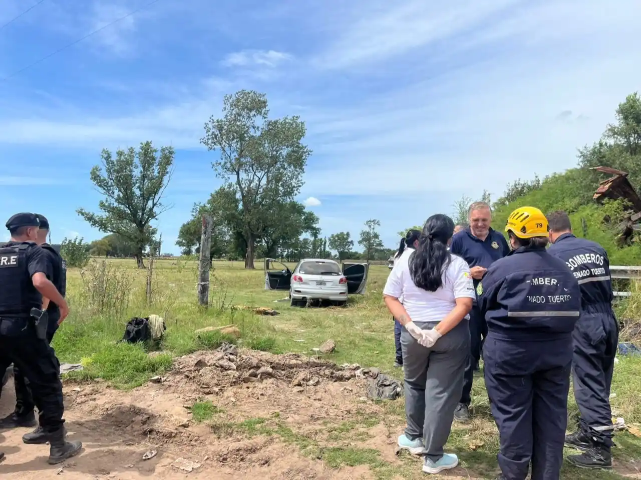El vehículo fue encontrado en horas de la mañana de este domingo. Foto: Gentileza.