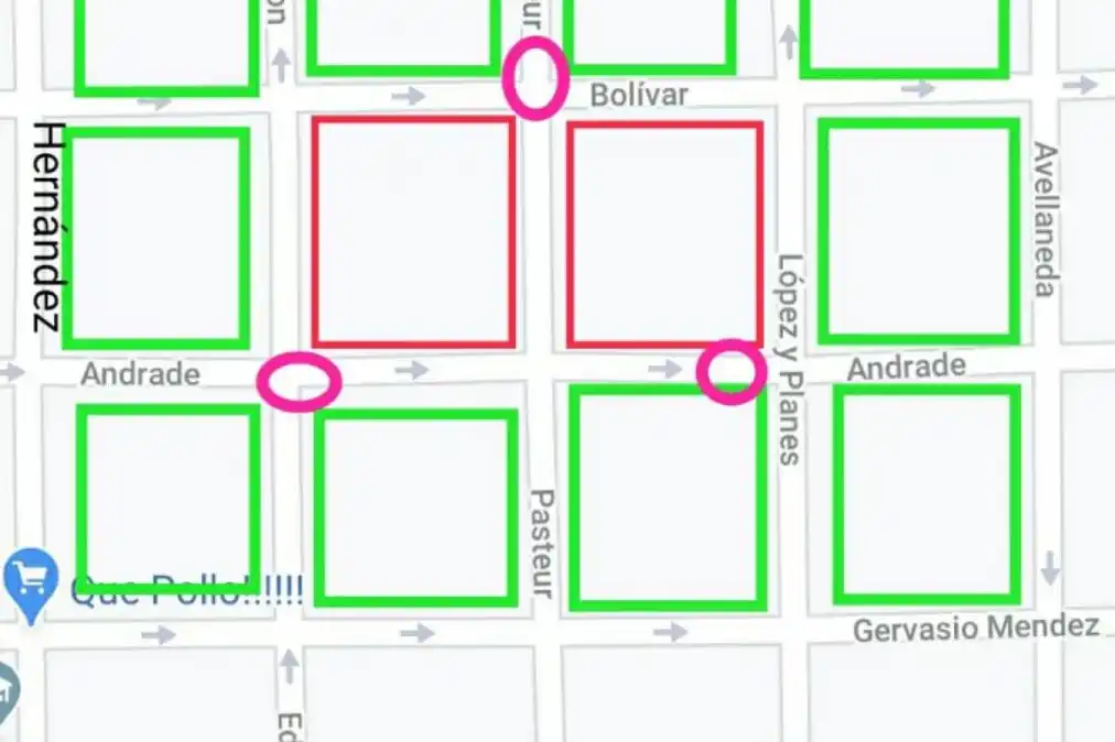 Las manzanas donde viven los infectados 