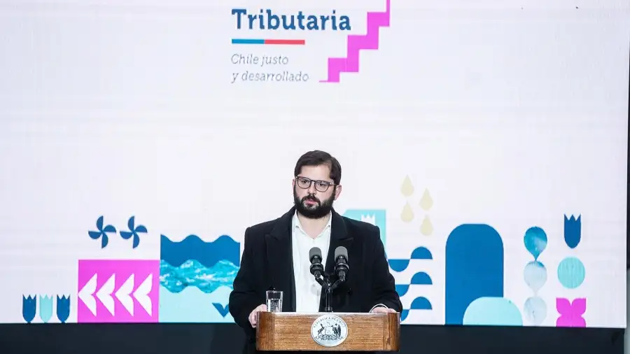 Gabriel Boric, al presentar la reforma tributaria.