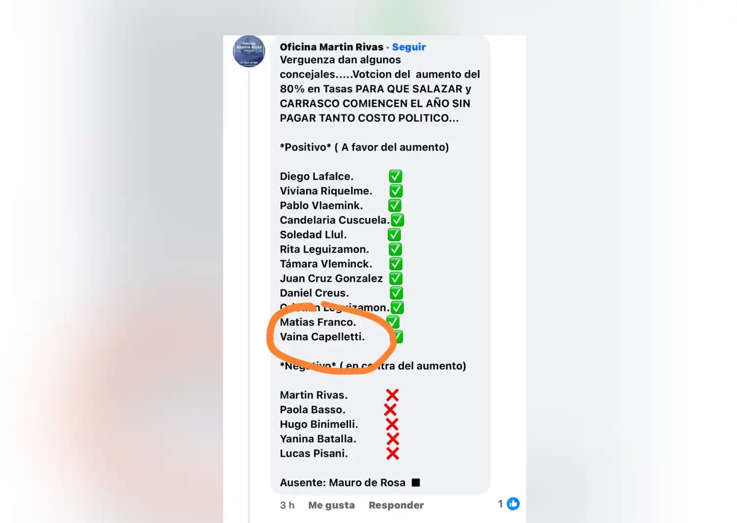 "Vaina Cappelleti" ¿Es un lapsus?