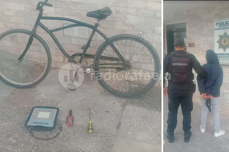 Con las manos en ¿el reflector?: estaba robando y “le cayó” la Policía