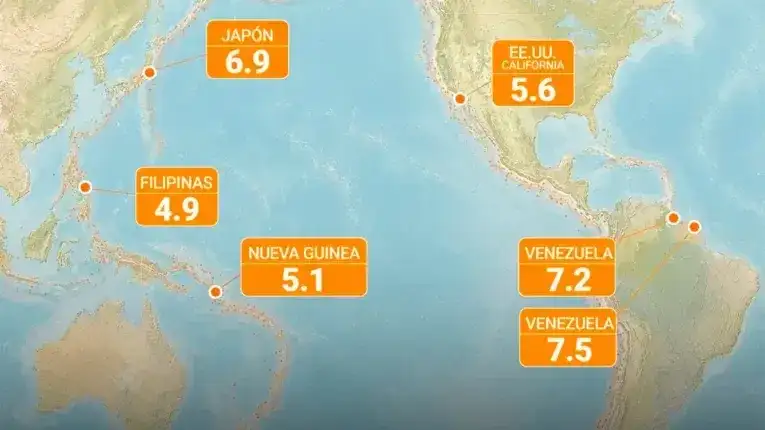 Seis fuertes terremotos sacudieron distintos países en menos de 24 horas