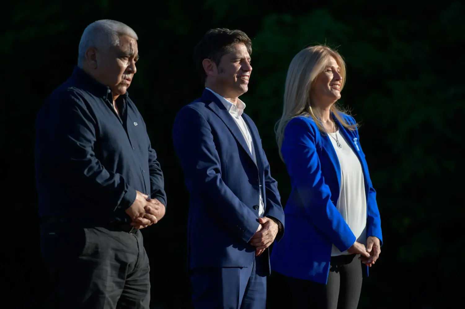 Salazar, junto a Kicillof y Magario.