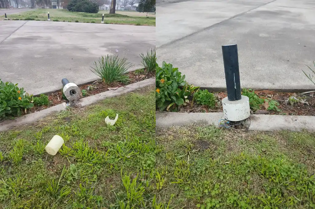 Indignación en una Comuna de la zona por nuevos hechos de vandalismo en la plaza del pueblo